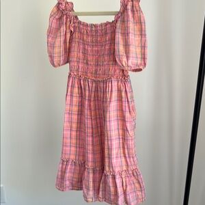 Vineyard Vines Pink Plaid Kids Dress